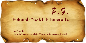 Pokoráczki Florencia névjegykártya